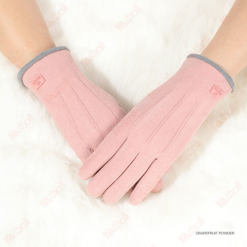 pink split finger gloves glove
